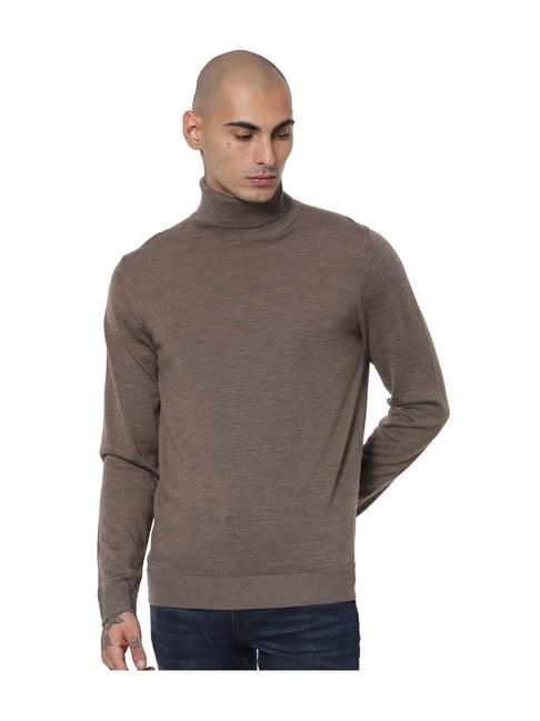 jack & jones dark beige turtle neck sweater