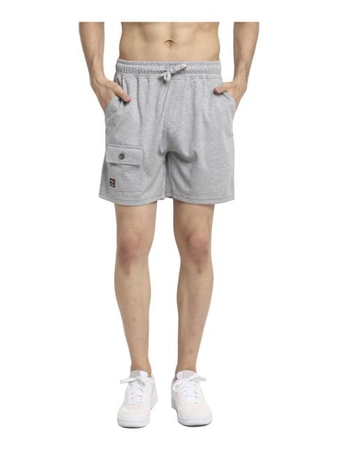 club york grey cotton regular fit shorts