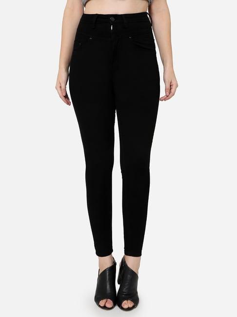 recap black high rise lightly washed jeans