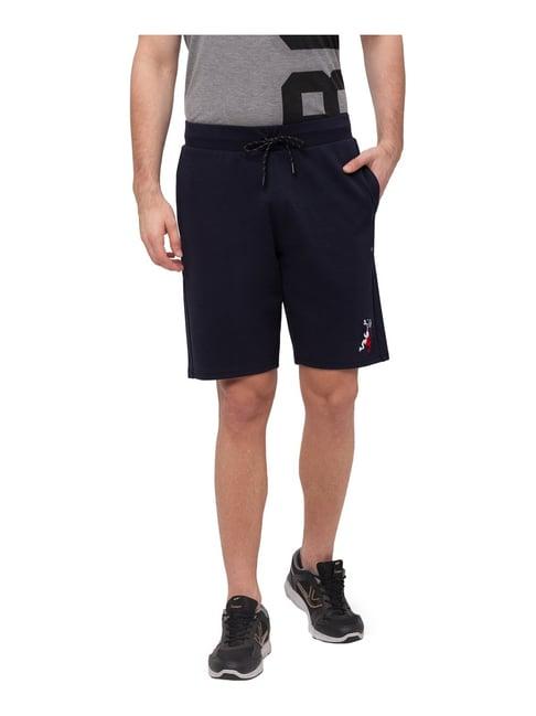 giordano navy cotton regular fit shorts