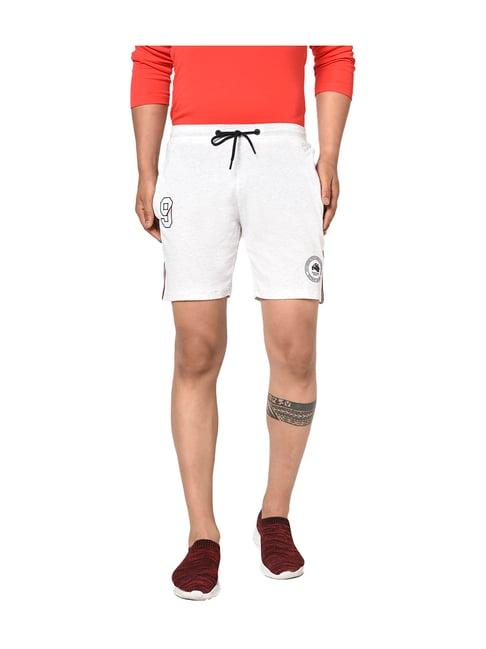 octave white cotton regular fit shorts