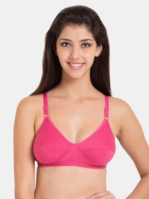 souminie dark pink non wired non padded minimizer bra