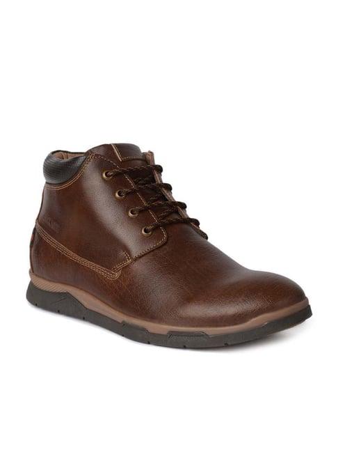 buckaroo men's brown derby boots