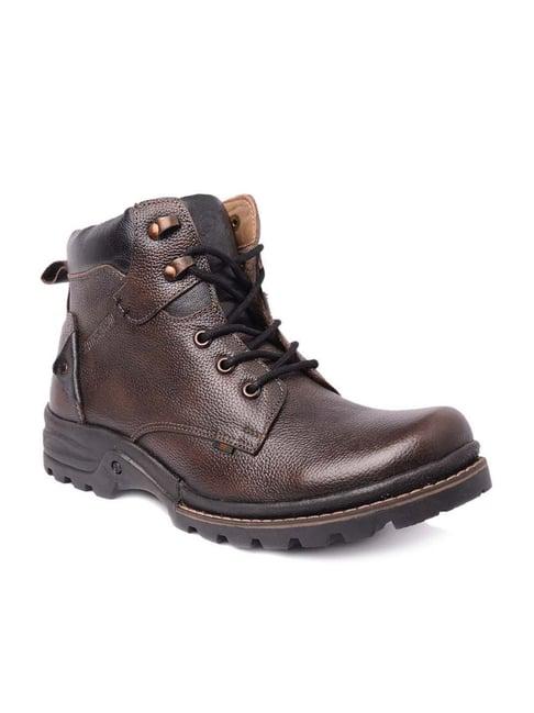 buckaroo men's brown derby boots