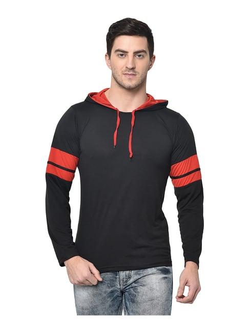 vimal jonney black hooded t-shirt