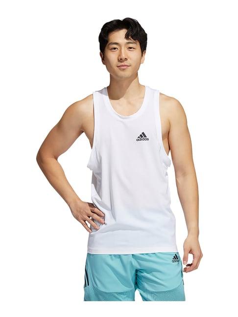 adidas white round neck t-shirt