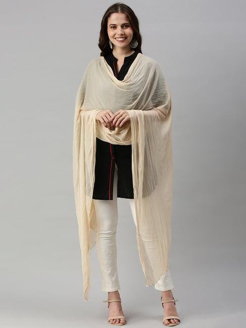 soch beige georgette dupatta