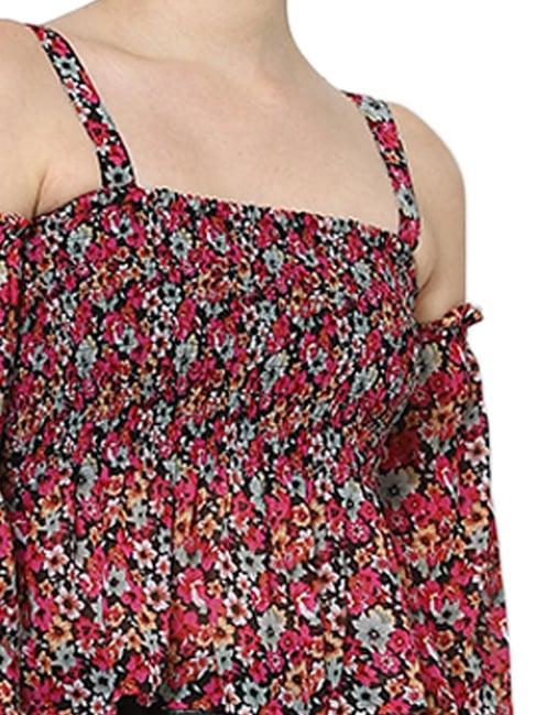 only multicolor floral print top