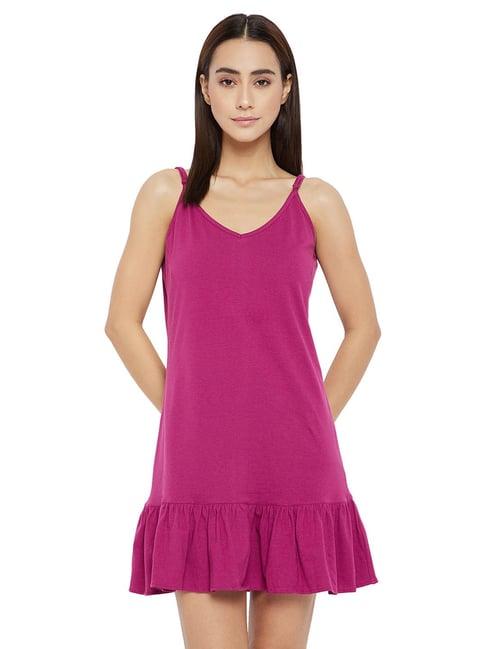 hypernation magenta cotton night dress