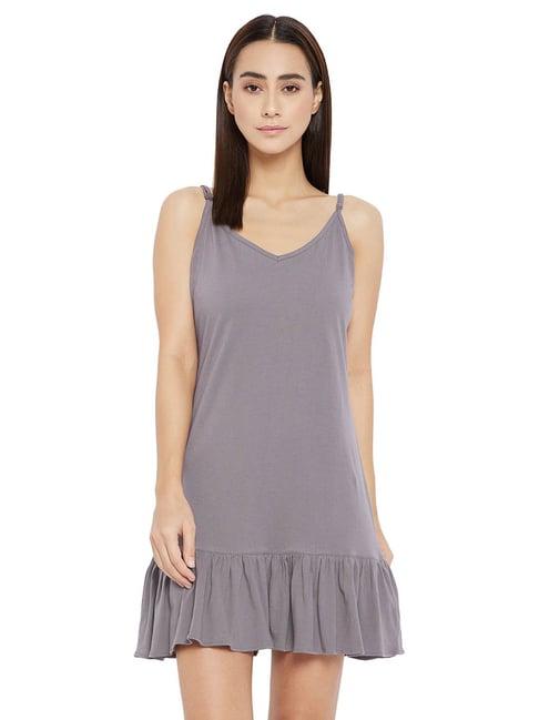 hypernation grey cotton night dress