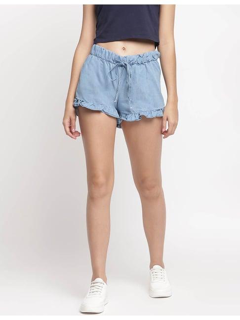 belliskey light blue relaxed fit shorts