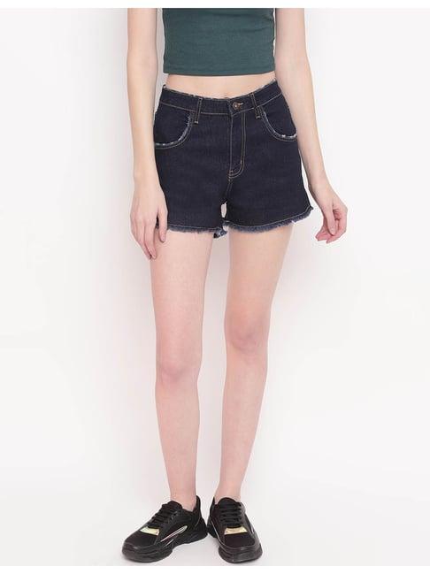 belliskey dark blue regular fit shorts