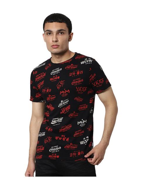 jack & jones black printed t-shirt