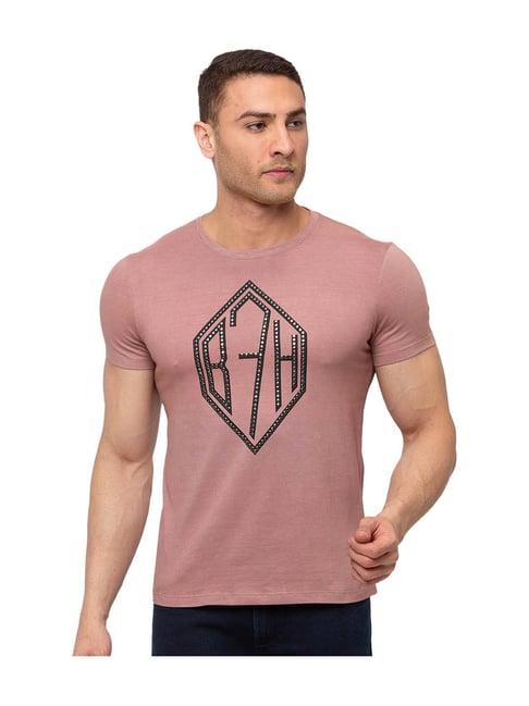 being human pink short sleeves cotton t-shirt