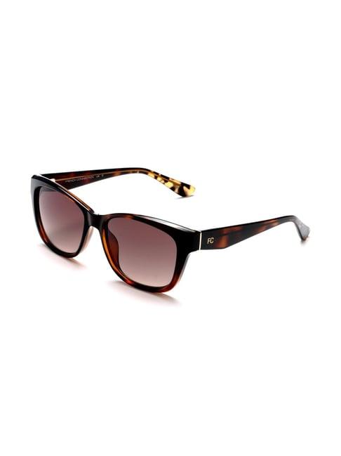 french connection fc7593 brown gradient square sunglasses