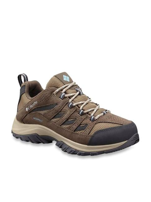 columbia women's crestwood waterproof brown hiking shoes