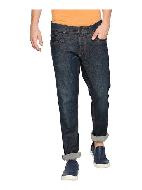 basics navy skinny fit lightly washed jeans