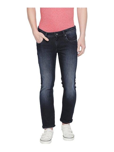 basics blue skinny fit lightly washed jeans