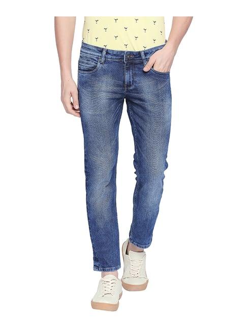 basics blue super skinny fit low rise jeans