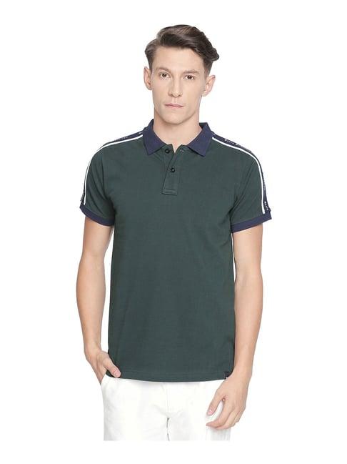 basics green polo t-shirt