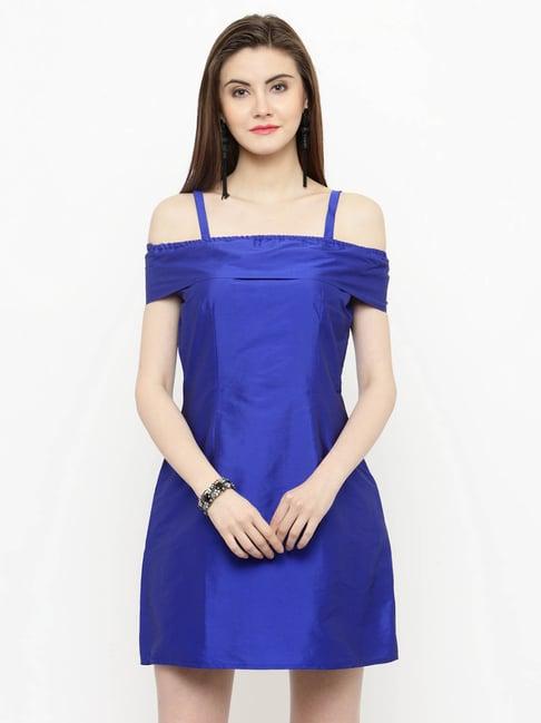 sera blue regular fit dress