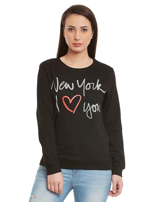 sera black graphic print sweatshirt