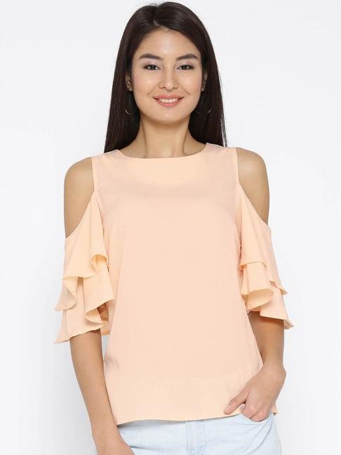 sera peach regular fit top