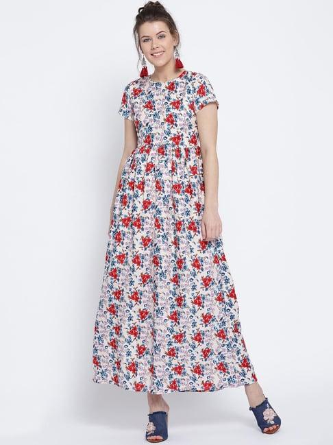 sera white floral print dress