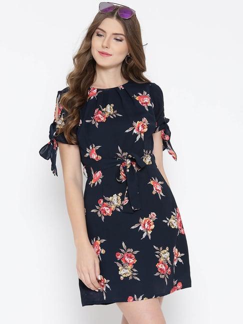 sera navy floral print dress