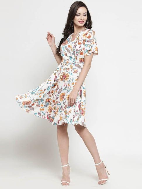 sera white floral print dress