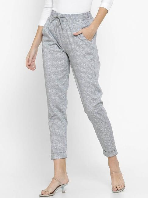 forever 21 grey printed pants