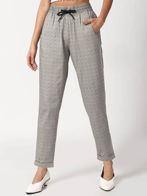 forever 21 grey printed pants