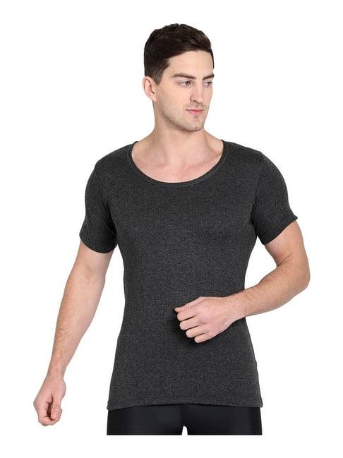 dyca charcoal melange regular fit thermal top