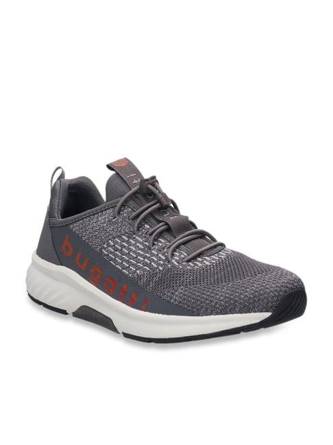 bugatti men's steel grey casual sneakers