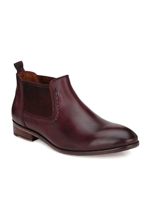 san frissco men's maroon chelsea boots