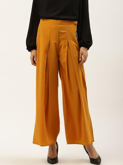 cottinfab polyester amber flared fit elasticated palazzos