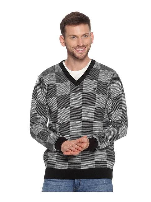 venitian- forbidden clothing black checks sweater