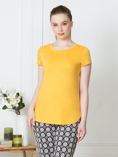 van heusen yellow lounge t-shirt