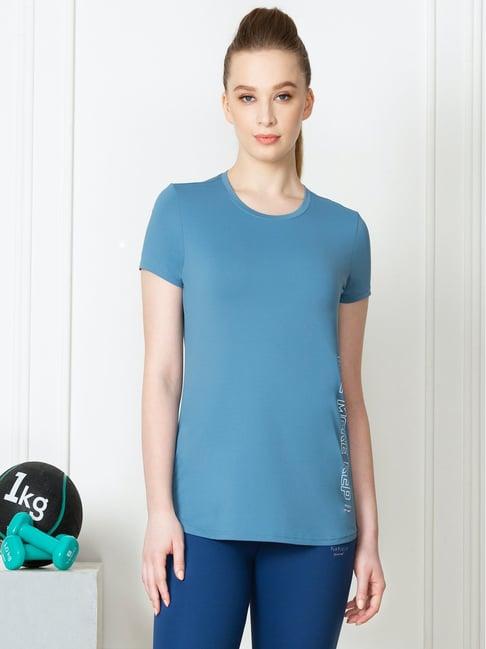 van heusen blue printed t-shirt