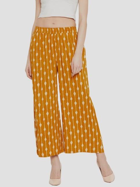 sringam yellow printed palazzos