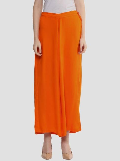 sringam orange regular fit palazzos