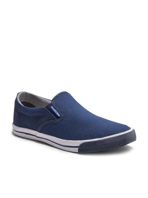 woodland men's navy casual plimsolls