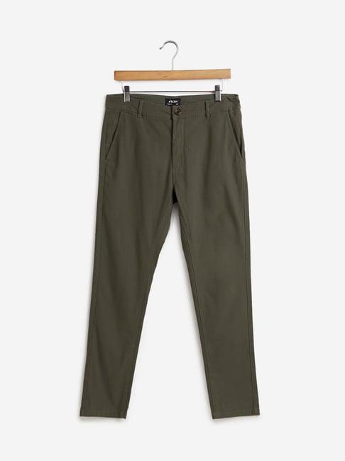 nuon by westside olive skinny fit rocker chinos