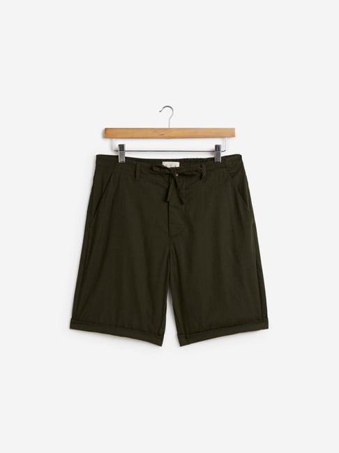 eta by westside olive slim fit shorts