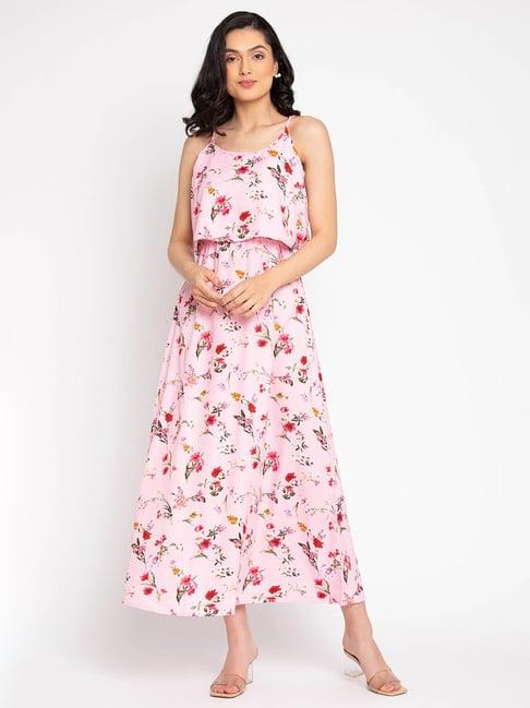 the vanca pink floral print dress