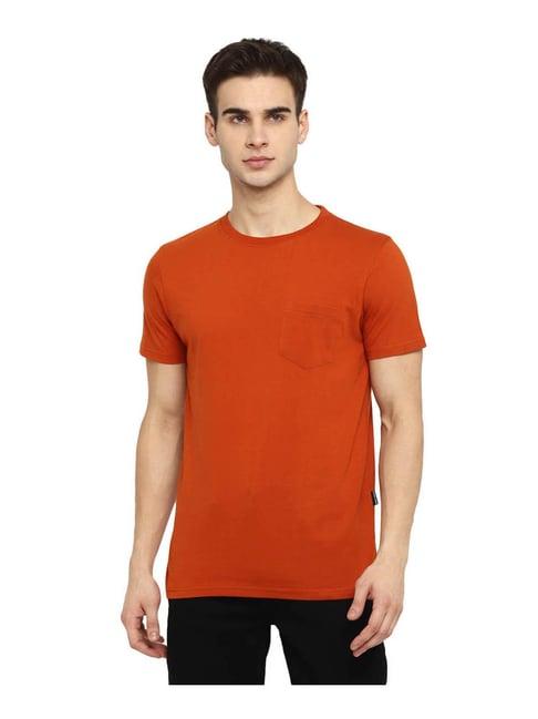 red chief dark orange regular fit t-shirt