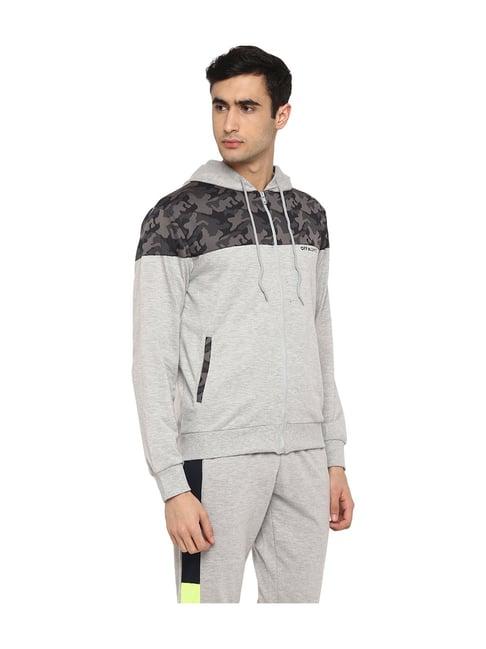 off limits grey printed full sleeves hooded jacket