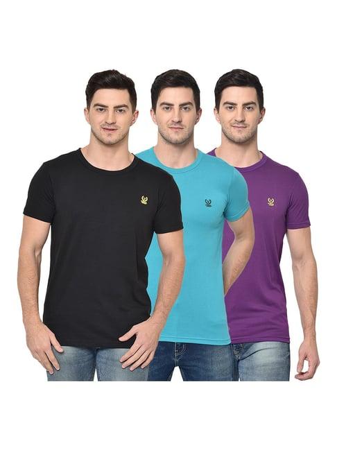 vimal jonney multicolor crew t-shirt - pack of 3