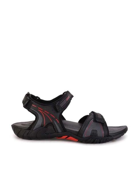 power by bata men's black floater sandals