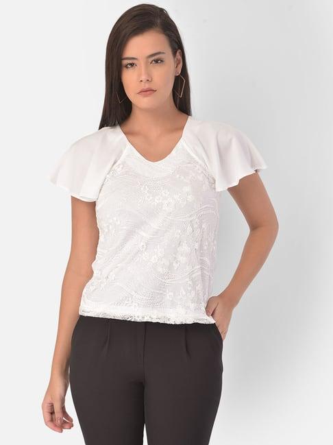 latin quarters white embroidered top